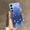Сине-белые цветы Чехол для телефона для Samsung Galaxy S26 S25 S24 S23 S22 FE Ultra Plus Встроенное стекло ощущение голого телефона Мужчины женщины