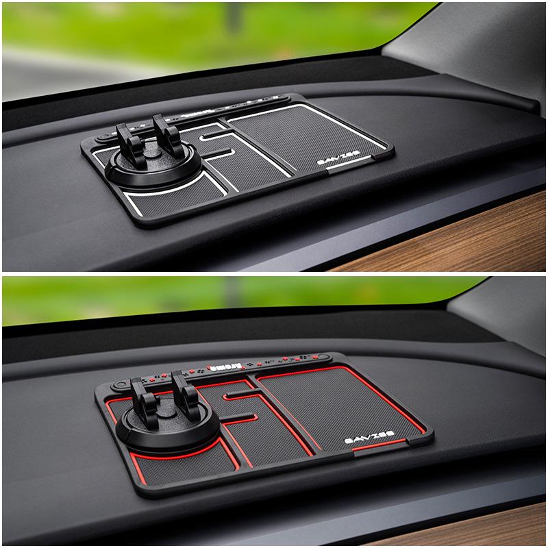 Multifunctional Anti-Slip Car Phone Holder with Concealable Parking Number Plate