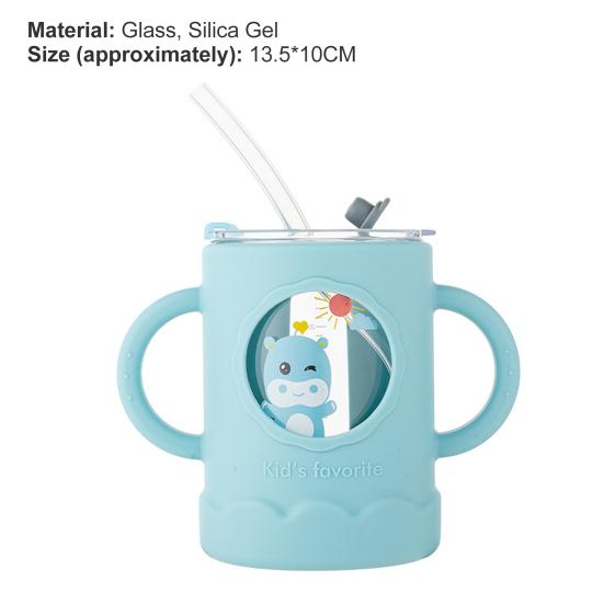 250 мл чашка-непроливайка с двойной ручкой, портативная детская соломенная чашка с защитой от ожогов для дома