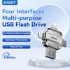 4 In 1 - Memory Stick USB 3.0 High Speed Thumb Drives with for USB Storage Phone USB C Flash Drive for iPad Pro Android for iPhone 16/15/14