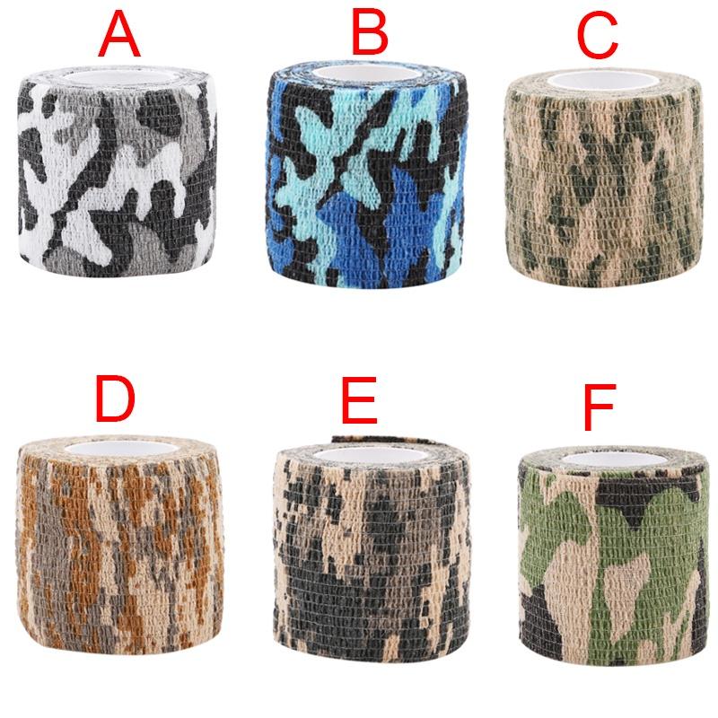1pc/3pcs/5pcs Outdoor Camouflage Self-adhesive Telescopic Non-woven Tape Accessories