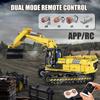 Mold King STEM Technology Scale RC Excavation Block 1830 Remote Control Rechargeable Excavation Car Block Suitable for Children and Adults 120 Set,