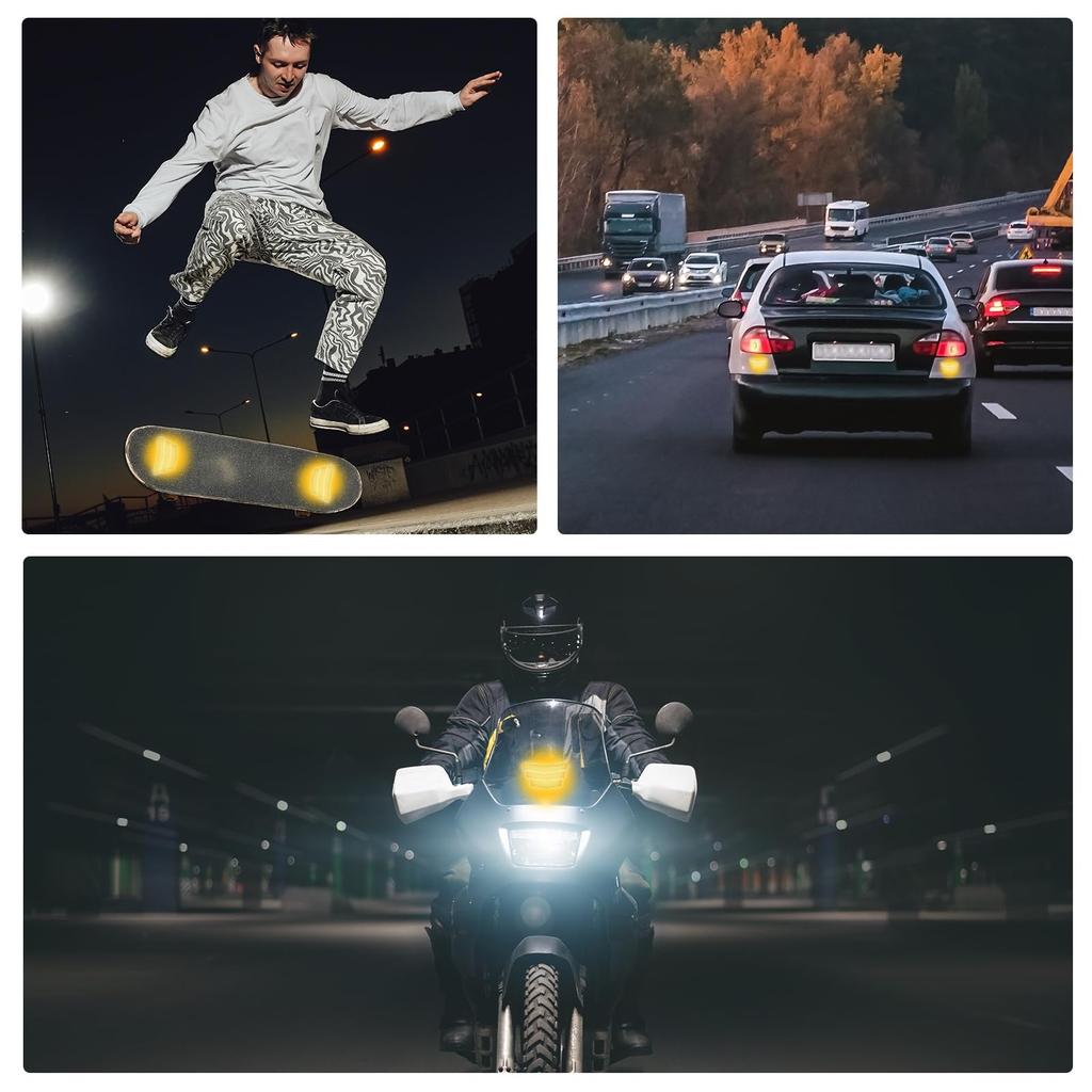 PATIKIL 2 набора светоотражающих полос Ночная высокая видимость Светоотражающая наклейка Водонепроницаемая Предупреждение о безопасности