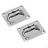 Упаковка из 2 штук 73 x 54 мм Ручка-подъемник люка из нержавеющей стали с пружиной, утопленный фитинг, морская