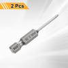uxcell 2pcs Philips Screwdriver Bits PH0 Hex Shank Long Rod Magnetic Crosshead Drill Bits S2 Steel for Industrial Screwdrivers and Power Gray #0 1/4"