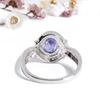 Bolaijewelry Кольцо из серебра 925 пробы с натуральным голубым танзанитом, изысканное ювелирное украшение в подарок для женщин