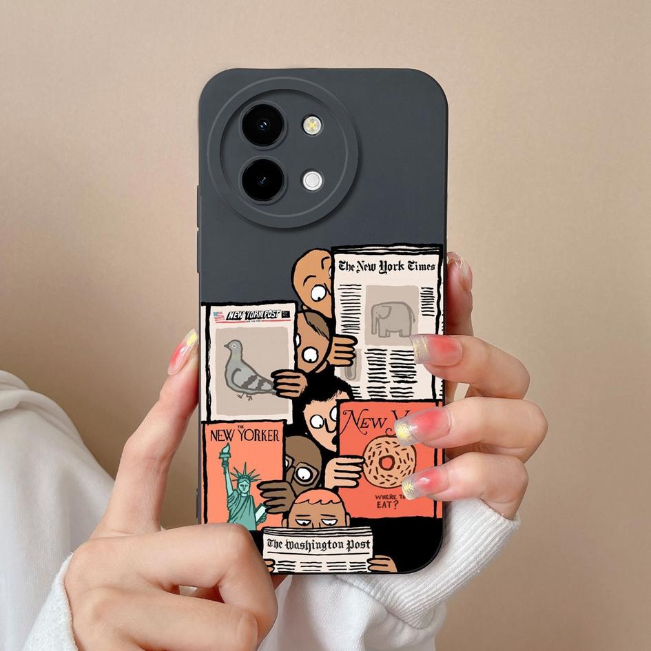 Чехол для Vivo Y200i T3x Y38 Y03 Y28 5G Y 28 4G Shell Fashion Labels Cases Matte Soft Silicone High Quality Super Противоударный Роскошный Корпус Capas