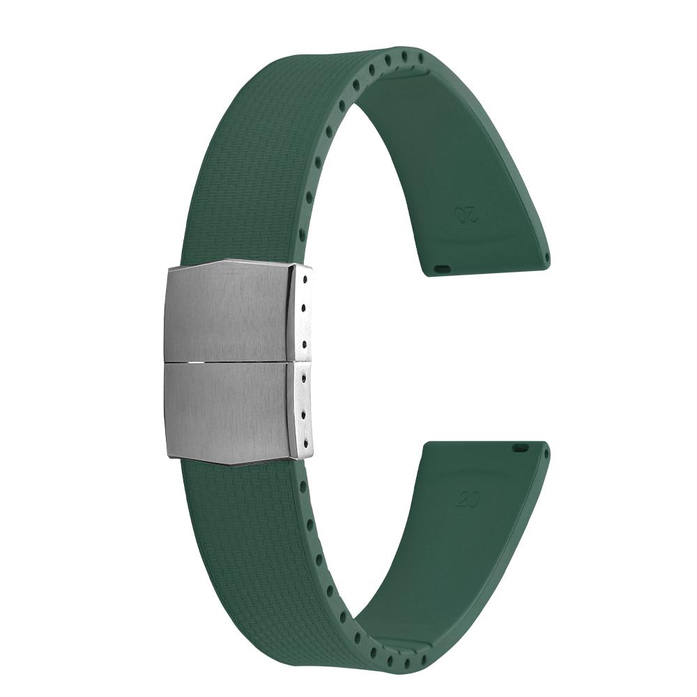 20 мм каучуковые ремешки Delugs CTS Fkm для часов с застежкой-бабочкой 4 цветов Уникальная текстура Быстросъемный ремешок для часов для брендовых часов