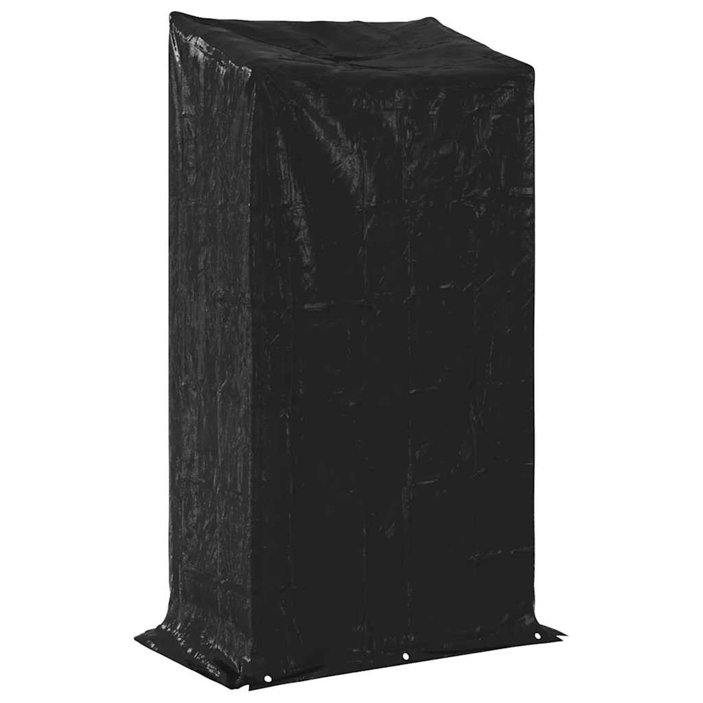 Firewood Storage Rack with Rain Cover 100 x 60 x 200 cm Galvanized Steel