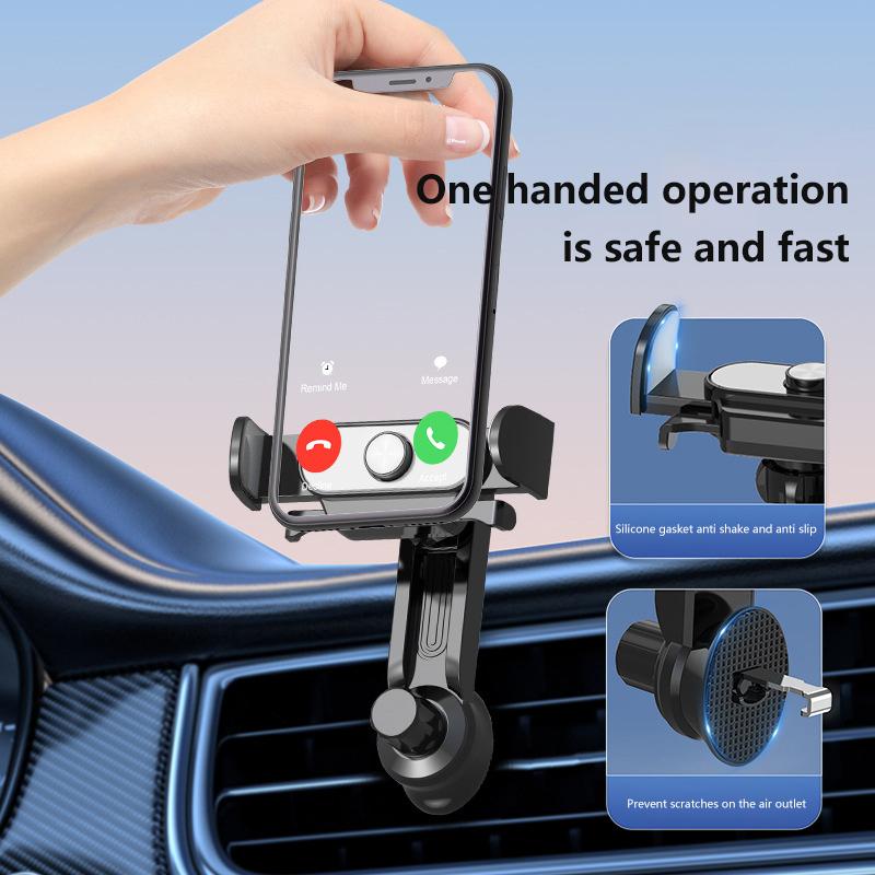 Автомобильный держатель для телефона, крепление на вентиляционную решетку, держатель для сотового телефона в автомобиле, поддержка мобильных устройств для iPhone 15 14 Xiaomi Samsung, подставка-клипса для GPS