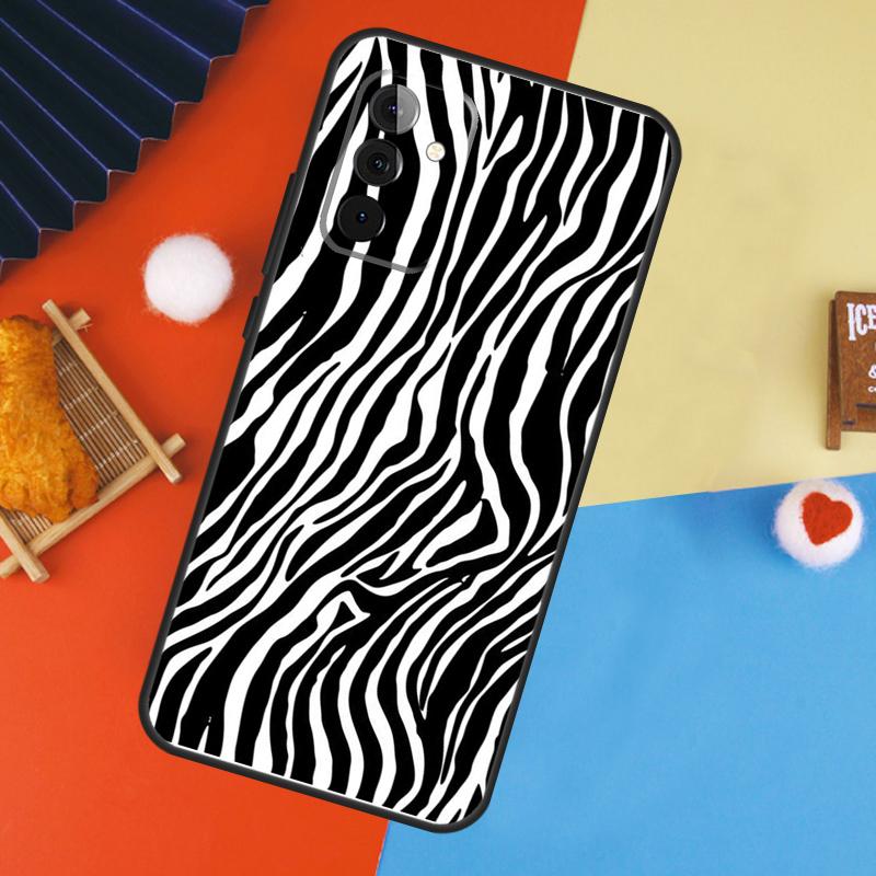 Zebra Stripe Print Case For Samsung Galaxy A56 A36 A16 A06 A13 A33 A53 A52 A32 A12 A54 A34 A14 A15 A35 A55 A17