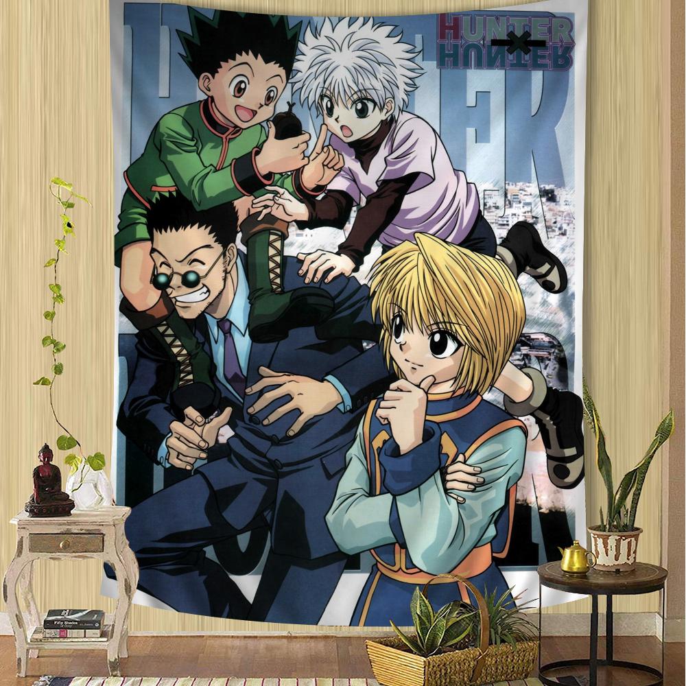 Аниме HUNTER x HUNTER Гон Золдик Хисока DIY Настенный гобелен для гостиной Дома Общежития Декор Настенное искусство Декор