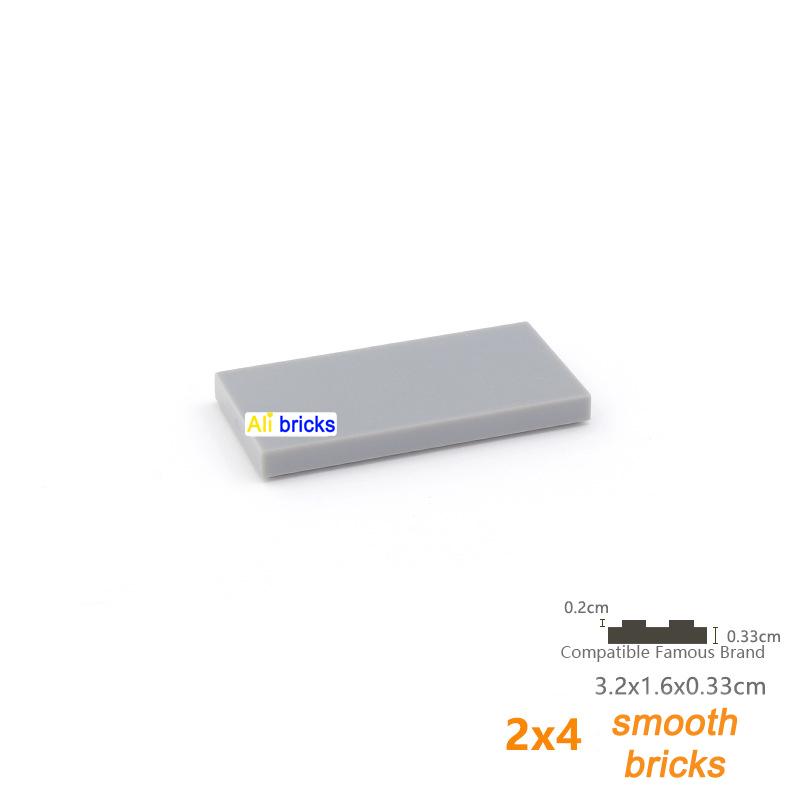 20 шт. DIY Строительные блоки Фигурки Кирпичики Гладкие 2x4 Обучающие Креативные Размер Совместимый с 87079 Пластиковые Игрушки для Детей