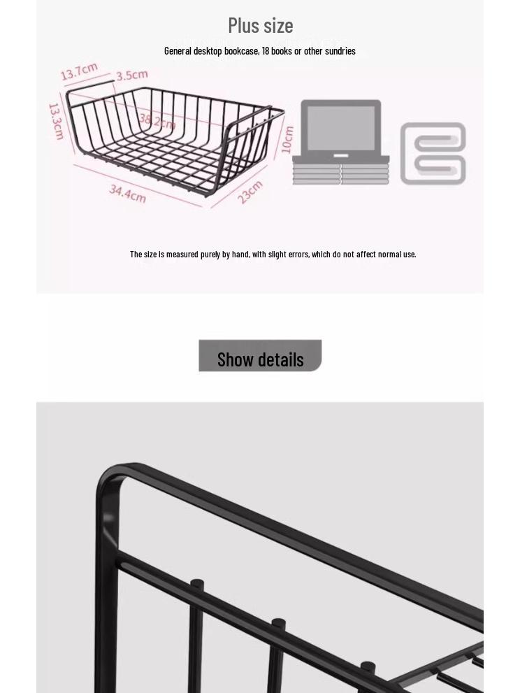 Dormitory Essentials Under-Shelf Storage Basket for University Desks and Wardrobes