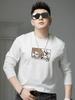 European Style 2025 New Long-Sleeve T-Shirt for Men, Autumn Trendy Brand Printed Rhinestone Base Shirt, Men's Top with Round Neck