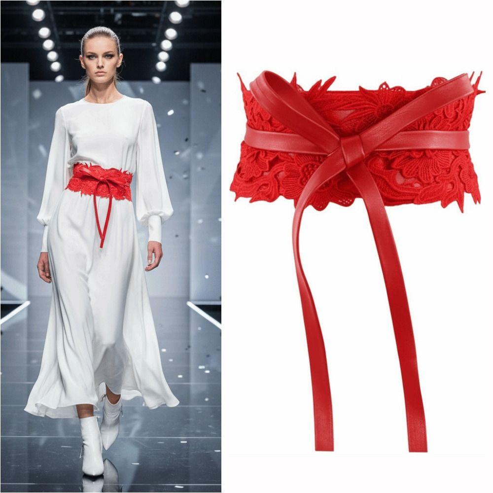 Мягкий кружевной корсет Винтажный пояс на талию Кружевной пояс в стиле бохо для платьев