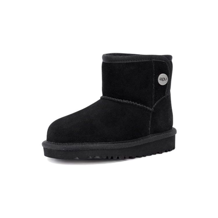 UGG Round Toe Comfortable Low Top Boots Kids Boots Black 1118890T-BLK
