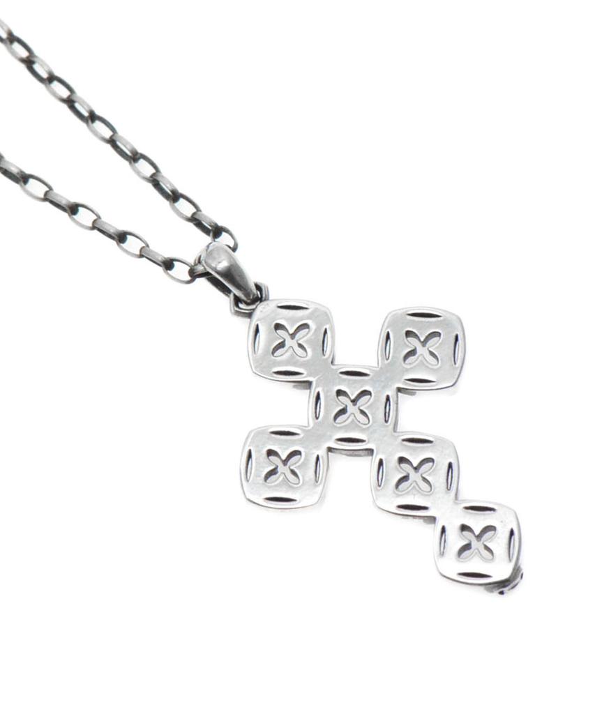 Vivus Ventana Cross Antique Silver Necklace