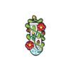 Fresh Flower Metal Brooches In Test Tube Flask Student Schoolbag Decorative Pins Badge Bag Accessories Waist Collar Medal Buckle