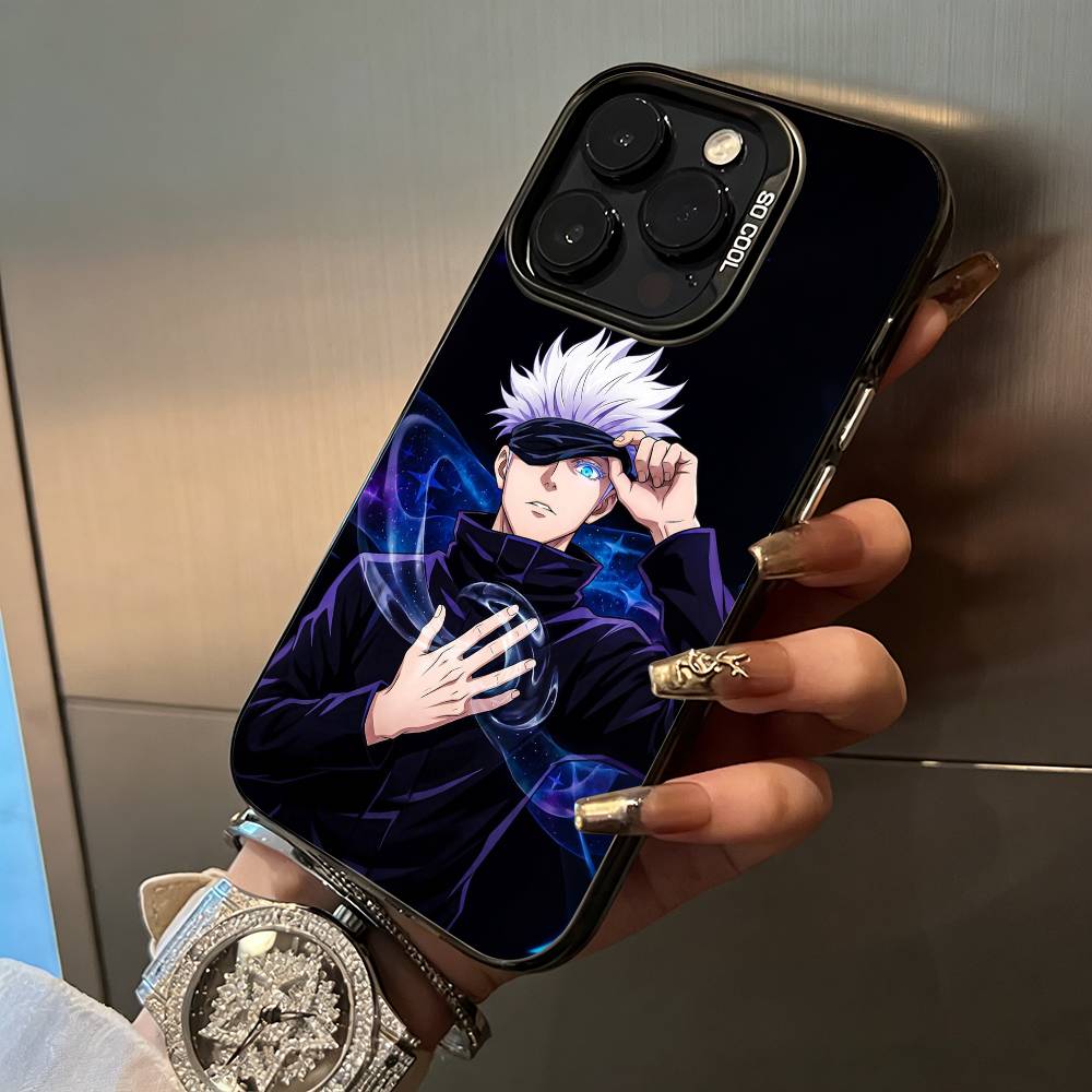 Favorite Anime Characters-S-Satoru G-Gojo For iPhone 17 16 15 14 13 12 11 Pro Max XS 17 Air Silicone Colored Silver Bumper Cover