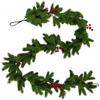 Festive Pine Branches with Red Berries & Cones - Fireplace Arch Decoration