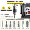 Magnetic Drill, 1100W 1.57" Boring Diameter, 2697lbf/12000N Portable Electric Mag Drill Press with 7 Bits, 580 RPM Max Speed Drilling Machine for any