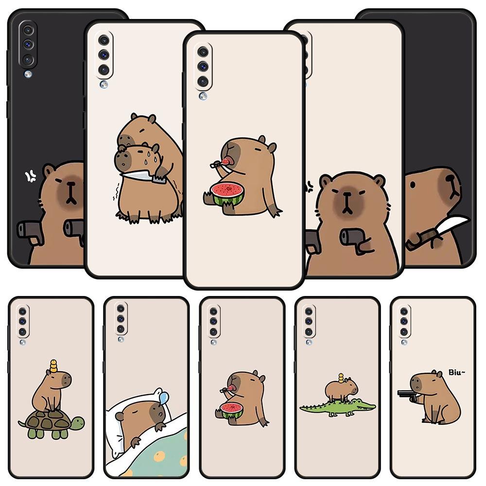 Милый Чехол для Телефона с Капибарой Для Samsung Galaxy A56 A36 A26 A34 A17 A16 A06 A14 A12 A54 A72 A70 A24 A22 A20e A52 A50 A40 A32 Чехол