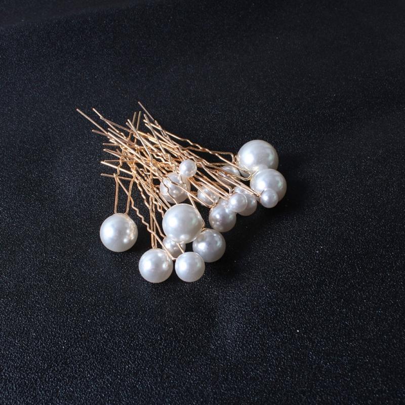 Pearl Decor U-Shaped Hair Pins Alloy Vintage Hair Sticks Chinese Hair Pin Hairstyle Chignon for Girls Alloy Hairpin