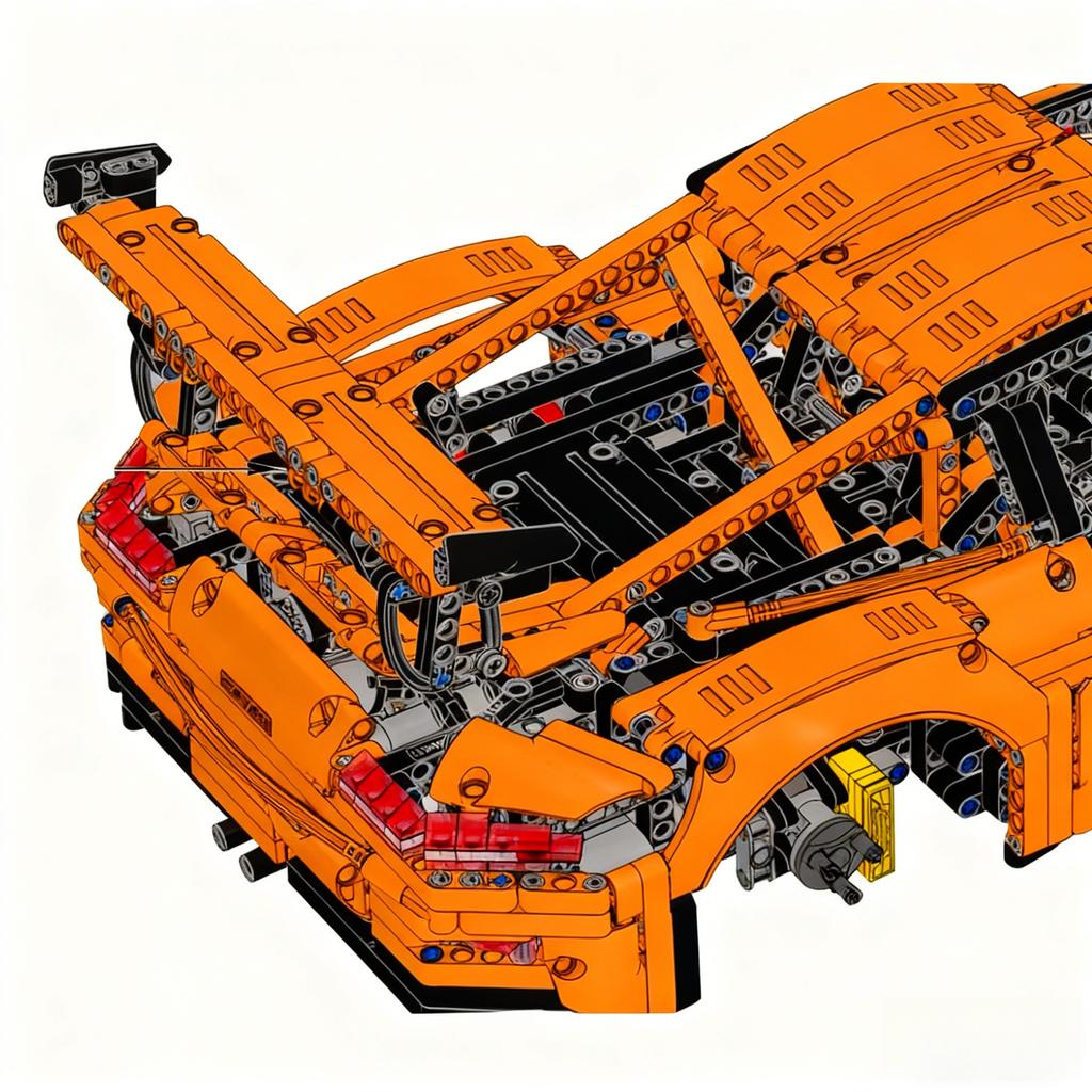 Оранжевый Суперкар 1:8 42056 Строительные блоки 2704 шт. Совместимы с Legoed Рождественский подарок для взрослых Детей