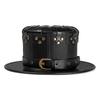 Steampunk Plague Doctor Hat Unisex Punk Fedora Wide Brim Leather Look Costume Accessory Halloween Party
