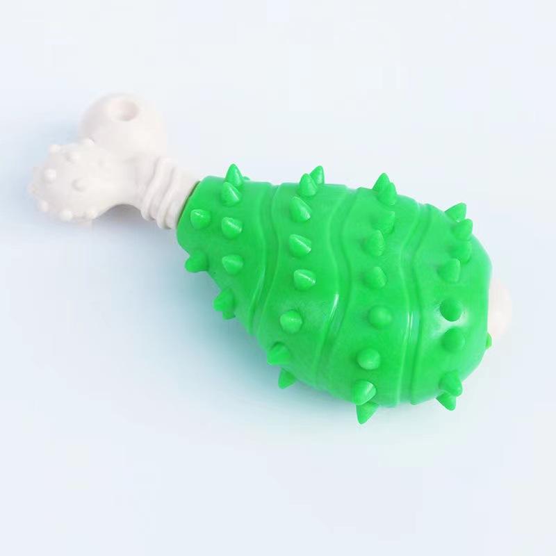 Pet Toys, Medium and Large Solid Rubber Chicken Thigh Grinding Toys, Golden Retriever Corgi Gnawing Teeth Cleaning Dog Products
