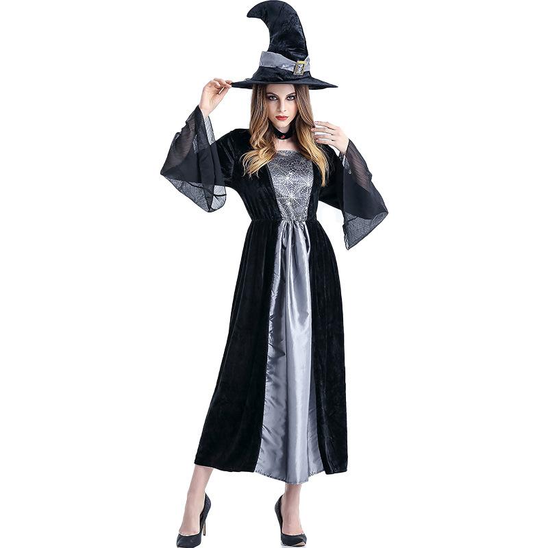 Новый Хэллоуинский костюм для взрослых Костюм Женского Призрака Блуждающей Души Смерти, Мантия Ведьмы, Униформа