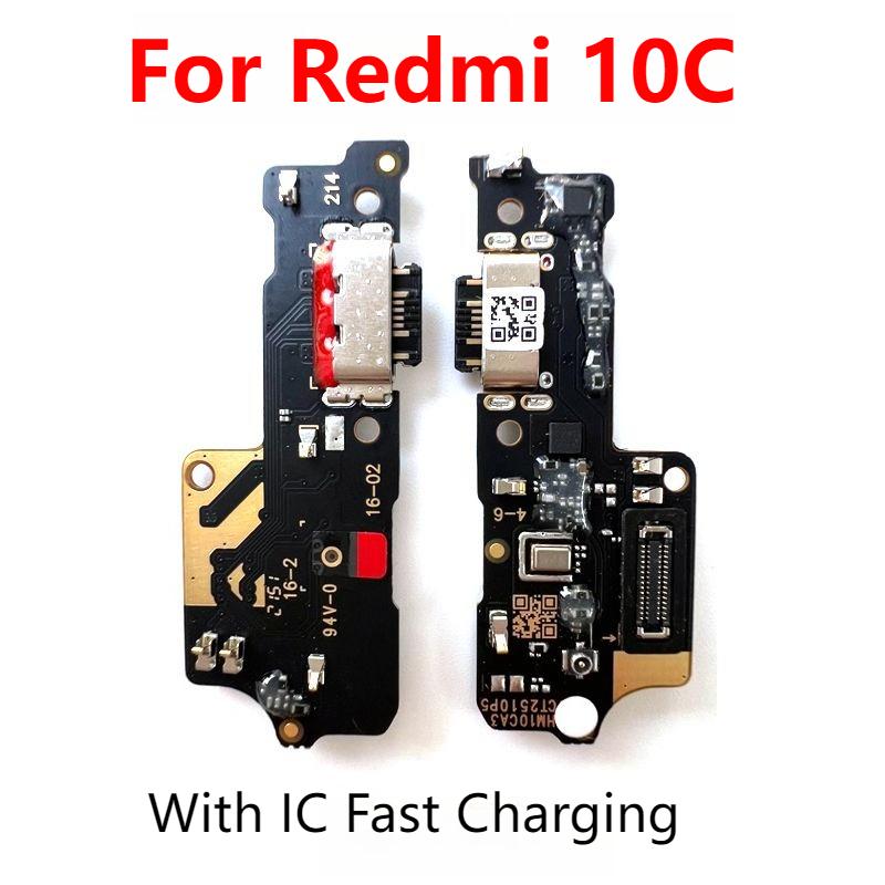 Для Xiaomi Redmi 10C Порт зарядки USB Разъем док-станции Плата зарядного устройства Модуль микрофона Шлейф
