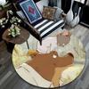 Ernest & Celestine pattern round rug,Carpet Rug for Living Room Bedroom Playroom ,Non-slip Floor Mat,Holiday Gifts and Birthday Gifts.