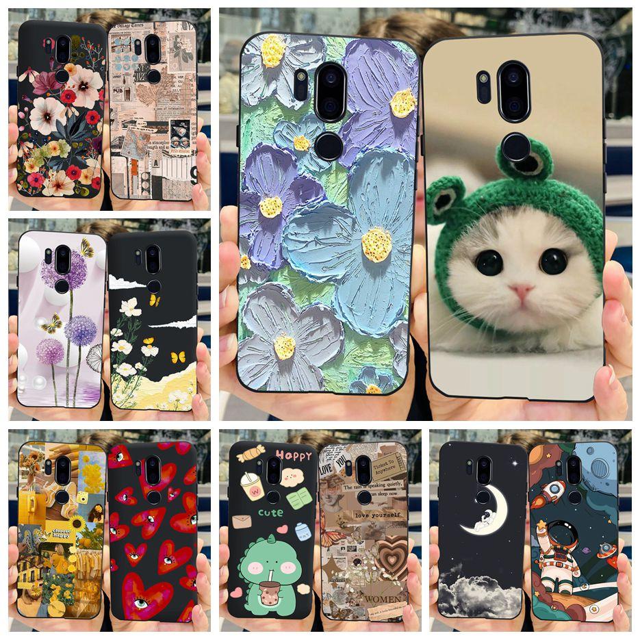 For LG G7 thinQ Case G710EM LM-G710 G710 Luxury Painted Cover Soft Silicone Phone Cases For LG G7 ThinQ Back Covers 6.1'' Bumper
