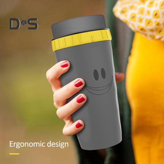 Portable Twizz Cup Leak-Proof Travel Mug with Straw Dual-layer Insulated Silicone Twist Design Hot/Cold Drinking Cups for Kids Students