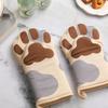 Kitchen Gloves Microwave Cute Cat Paws Non-slip Anti-scald Cartoon Animal For Barbecue Cooking Baking Kitchen Tool Potholder