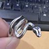 Niche Design Original Snake Epoxy High Sense Cold Wind Irregular Index Finger Ring Trendy Cool Female Ring