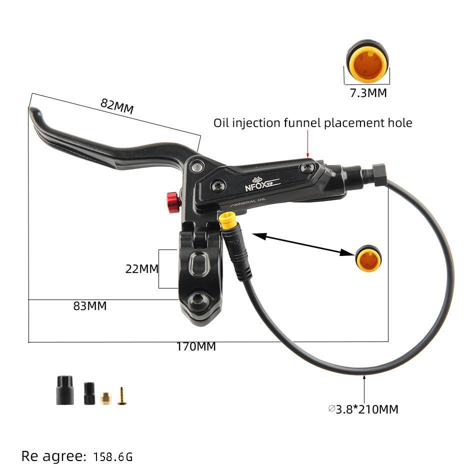 Ручка тормоза с отключением питания 3-контактная для электровелосипеда, электрического велосипеда, мотор Холла, гидравлические тормоза, велосипеды, горный, уличный, аксессуары для велоспорта