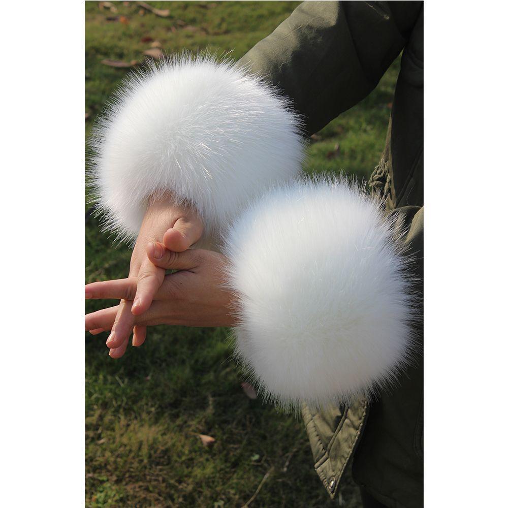 Аксессуары для одежды Теплый напульсник Эластичный ветрозащитный нарукавник на запястье Искусственный мех Дамский плюшевый манжет