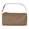 Сумка-клатч женская из натуральной кожи ягненка 90-х, с регулируемым тонким кожаным ремешком, закругленными краями, цвет Каменный-Коричневый, W1281L108STANS
