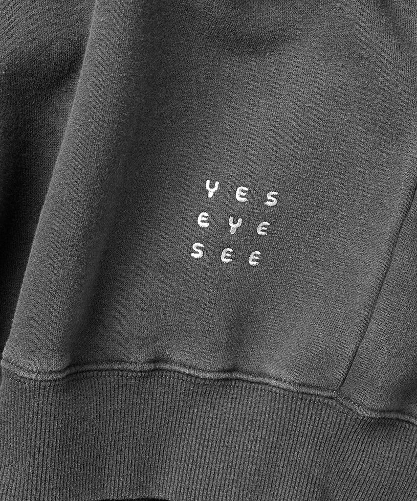 YESEYESEE Y.E.S Свитшот с овальным логотипом Угольный
