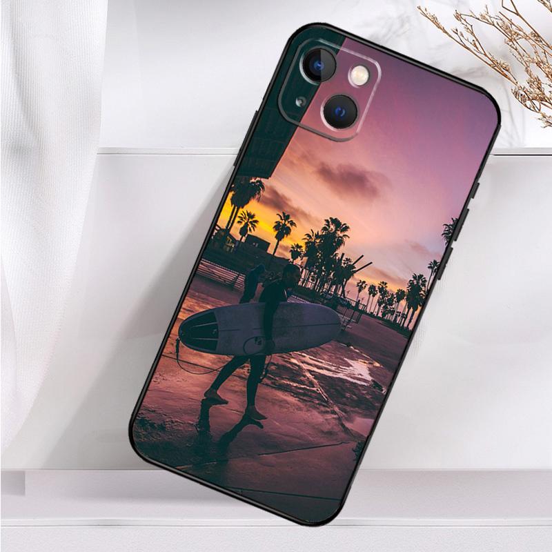 California Surfing Waves Phone Case For iPhone 14 13 12 11 16 15 Pro Max Plus Mini 7 8 X XR XS Max Soft Cover