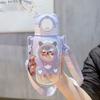 Большая емкость соломенная кружка мультфильм студент бутылки подарочный стакан для воды