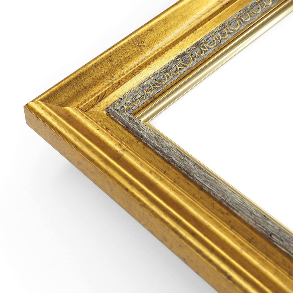 Рама для масляной живописи 8164 акриловая с задником из МДФ с УФ-защитой (золото, F10)