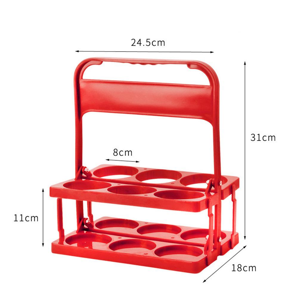 Винтажный Пластиковый Держатель для Бутылок Молока и Сока 6 Отверстий Складной Переноска для Напитков Пикник Пиво Декор Вечеринка Бар Хранение Ликеров Вина Стеллаж