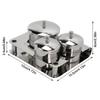 3 Pcs Sturdy Stainless Steel Nail Powder Dappen Dish  For Nail Design