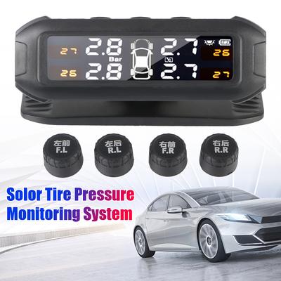 Автомобильная шина Солнечный TPMS Монитор давления Система мониторинга давления в шинах С 4 внешними датчиками Предупреждение о температуре Экономия топлива