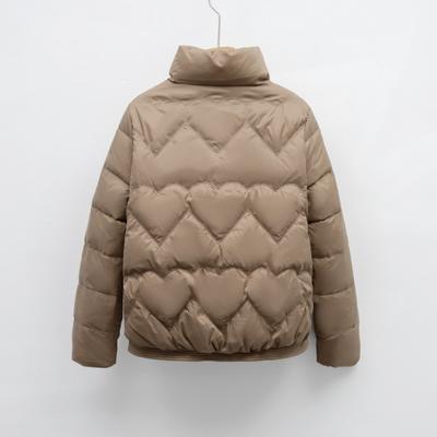Осень и зима новая короткая пуховая женская куртка со стойкой воротником, маленькая, простая, повседневная, модная и теплая