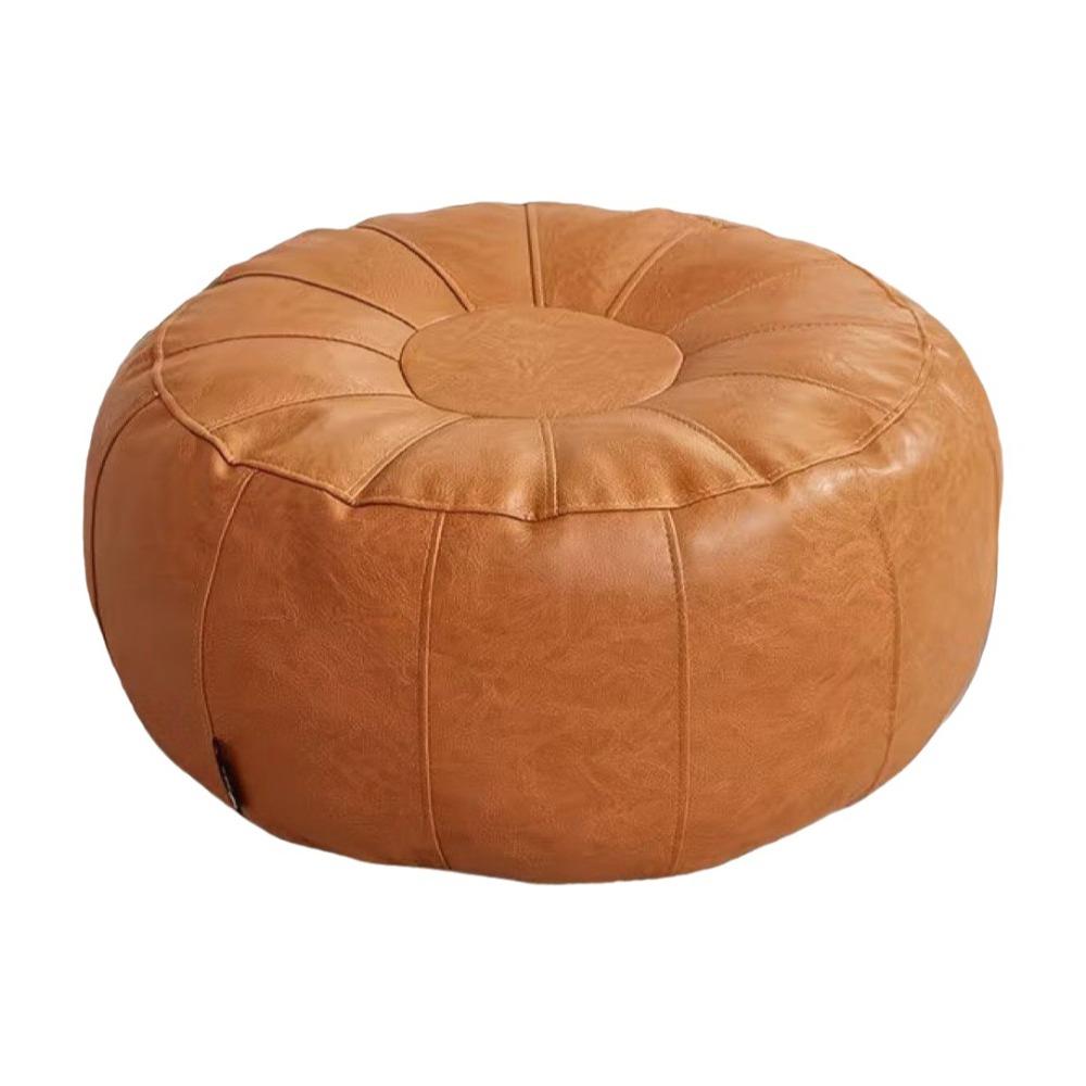 Large Capacity Pumpkin Pouf Cover Non-Slip Sofa Stool Cover Thicken Leather Pouf Toy Storage